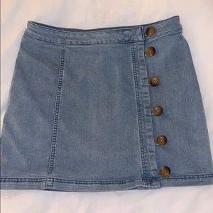Free People Jean Skirt